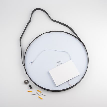 Brilagi - LED vannas istabas spogulis PALANZO LED/19W/230V Ø 60 cm melns IP44 CRI 90 ar regulējamu spilgtumu + CCT