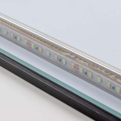 Brilagi - LED vannas istabas spogulis SUELLO LED/24W/230V 60x60 cm melns IP44 CRI 90 dimmējams + CCT