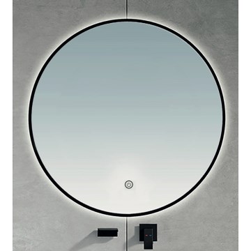 Brilagi - LED vannas istabas spogulis VENA BLACK LED/26W/230V Ø 80 cm IP44 CRI 90 dimējams + CCT
