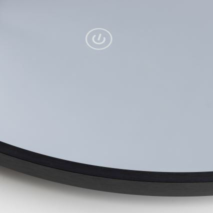 Brilagi - LED vannas istabas spogulis VERESE LED/19W/230V Ø 60 cm melns IP44 CRI 90 ar regulējamu spilgtumu + CCT