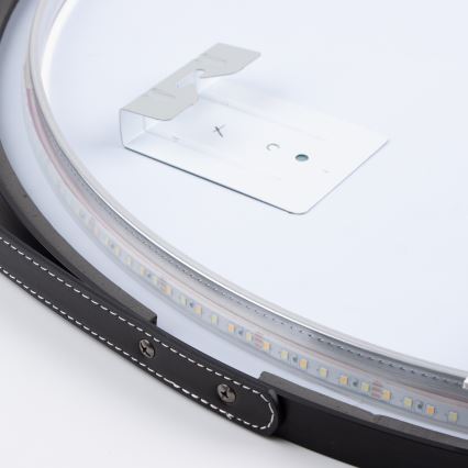 Brilagi - LED vannas istabas spogulis VERESE LED/19W/230V Ø 60 cm melns IP44 CRI 90 ar regulējamu spilgtumu + CCT