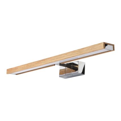 Brilagi - vannas istabas spoguļa LED apgaismojums WOODY MIRROR 3 vienā LED/12W/230V 60 cm IP44 spīdīgs hroms/ozols