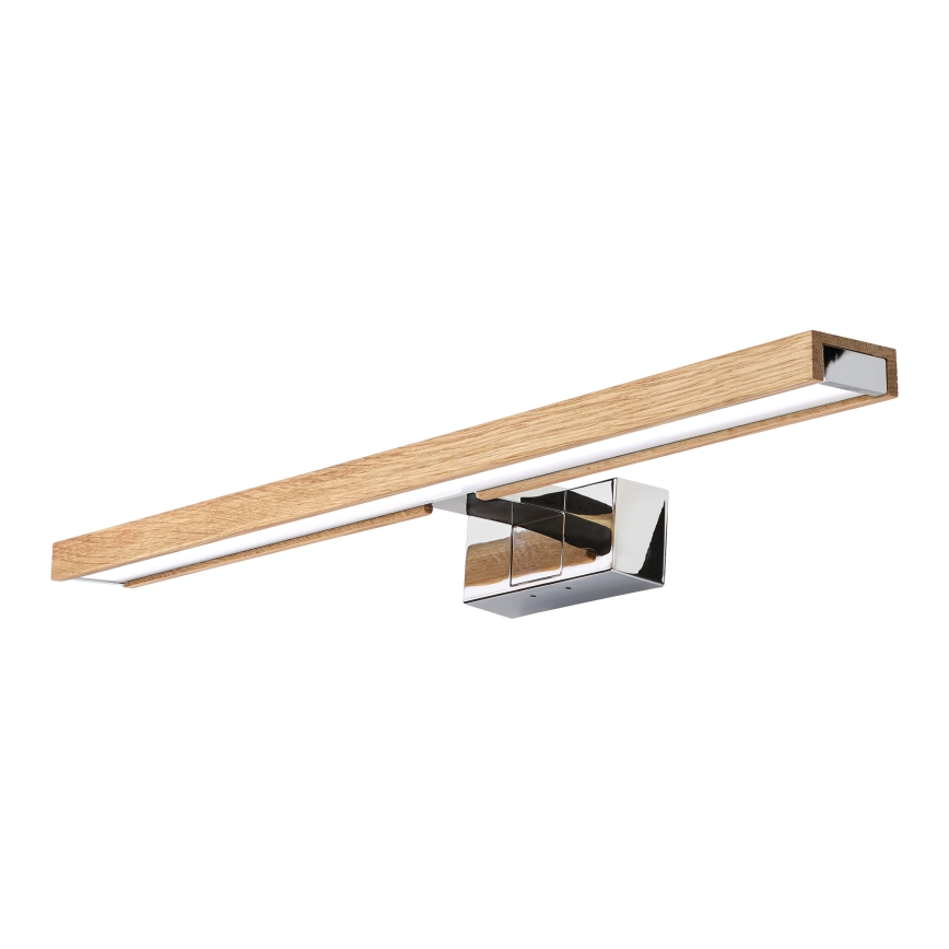 Brilagi - vannas istabas spoguļa LED apgaismojums WOODY MIRROR 3 vienā LED/12W/230V 60 cm IP44 spīdīgs hroms/ozols