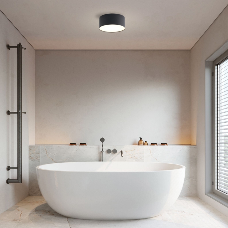 Brilagi - FORIS LED griestu lampa vannas istabai, 20W/230V, Ø 15 cm, melna, IP44