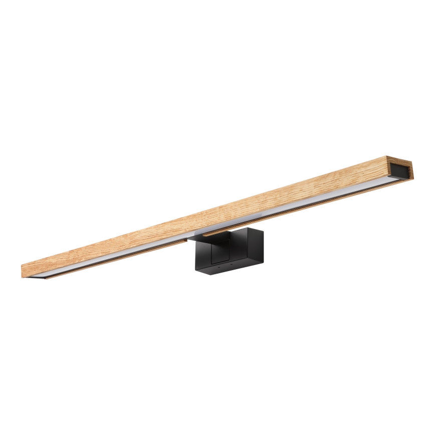 Brilagi - LED vannas istabas spoguļa apgaismojums 3 vienā WOODY MIRROR LED/15W/230V 80 cm IP44 melns/ozols