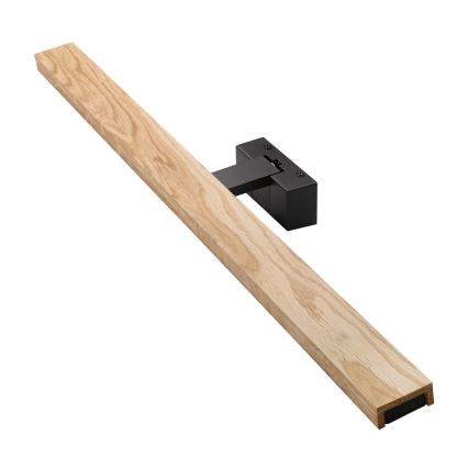 Brilagi - LED vannas istabas spoguļa apgaismojums 3 vienā WOODY MIRROR LED/15W/230V 80 cm IP44 melns/ozols