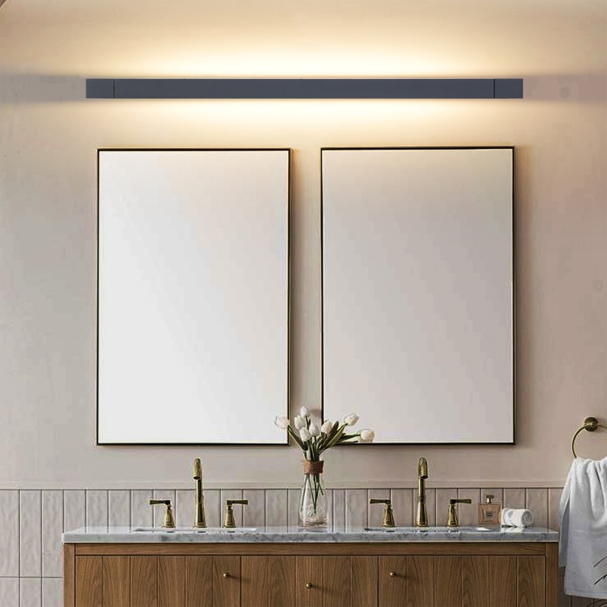 Brilagi - LED vannas istabas spoguļa apgaismojums AQUA LINE LED/36W/230V 120 cm IP44 melns CRI 90