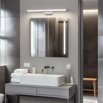 Brilagi - LED vannas istabas spoguļa apgaismojums 3 vienā VESTRA LED/12W/230V 60 cm IP44 pulēts hroms