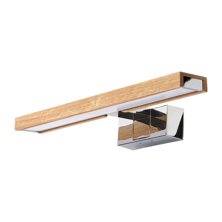 Brilagi - LED spoguļa apgaismojums vannas istabai WOODY MIRROR 3v1 LED/8W/230V 40 cm IP44 spīdīgs hroms/ozols