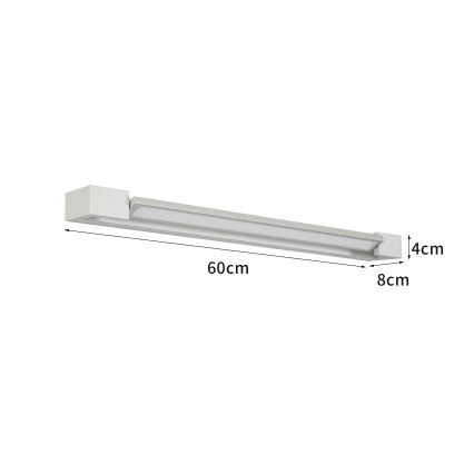 Brilagi - LED vannas istabas spoguļa apgaismojums AQUA LINE LED/18W/230V 60 cm IP44 matēts hroms CRI 90