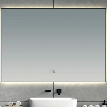 Brilagi - LED vannasistabas spogulis SUELLO LED/28W/230V 60x80 cm melns IP44 CRI 90 dimmējams + CCT