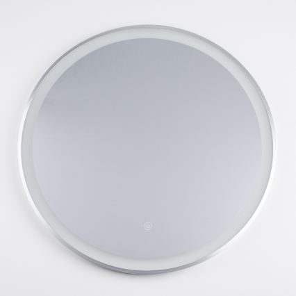 Brilagi - LED vannas istabas spogulis TORINO LED/19W/230V Ø 60 cm sudraba IP44 CRI 90 ar regulējamu spilgtumu + CCT