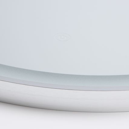 Brilagi - LED vannas istabas spogulis TORINO LED/19W/230V Ø 60 cm sudraba IP44 CRI 90 ar regulējamu spilgtumu + CCT
