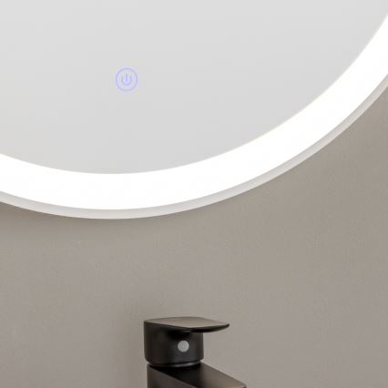 Brilagi - LED vannas istabas spogulis TORINO LED/19W/230V Ø 60 cm sudraba IP44 CRI 90 ar regulējamu spilgtumu + CCT