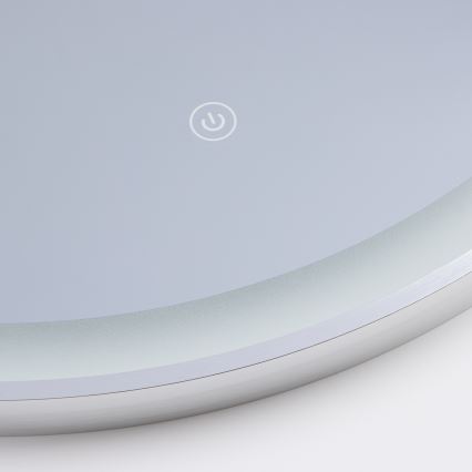 Brilagi - LED vannas istabas spogulis TORINO LED/19W/230V Ø 60 cm sudraba IP44 CRI 90 ar regulējamu spilgtumu + CCT