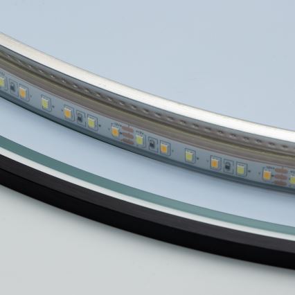 Brilagi - LED vannas istabas spogulis VENA BLACK LED/19W/230V Ø 60 cm IP44 CRI 90 aptumšojams + CCT