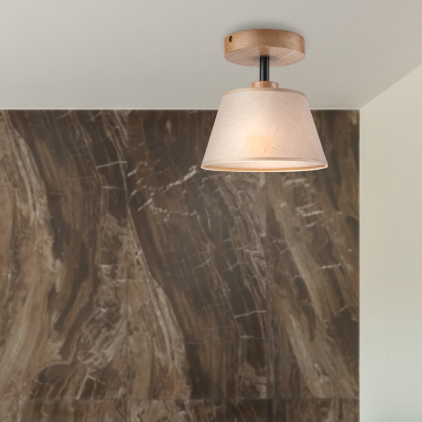 Brilagi - LED  Virsapmetuma lustra ANTHONY 1xE14/60W/230V ozols/bēša