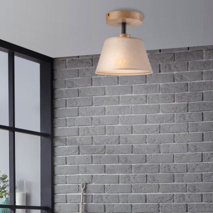 Brilagi - LED  Virsapmetuma lustra ANTHONY 1xE14/60W/230V ozols/bēša