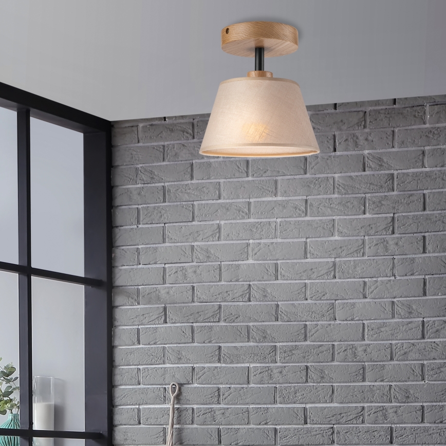 Brilagi - LED  Virsapmetuma lustra ANTHONY 1xE14/60W/230V ozols/bēša