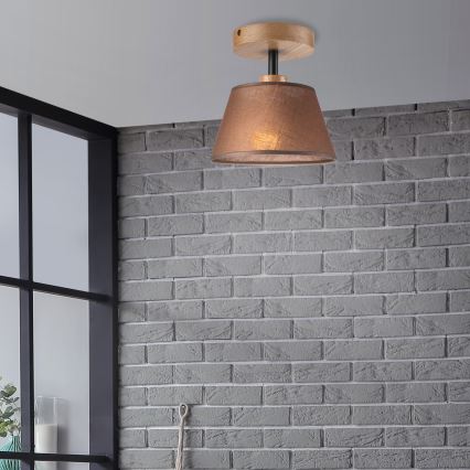 Brilagi - LED  Virsapmetuma lustra ANTHONY 1xE14/60W/230V ozols/brūna