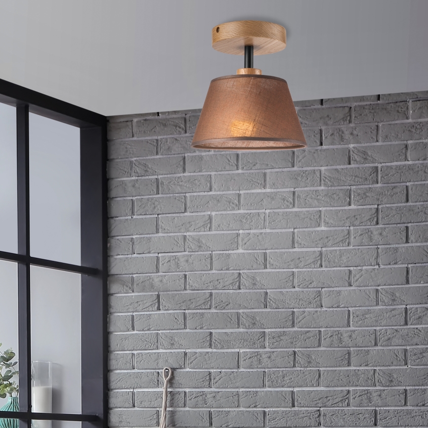 Brilagi - LED  Virsapmetuma lustra ANTHONY 1xE14/60W/230V ozols/brūna