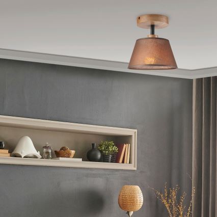 Brilagi - LED  Virsapmetuma lustra ANTHONY 1xE14/60W/230V ozols/brūna