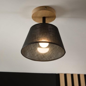 Brilagi - LED  Virsapmetuma lustra ANTHONY 1xE14/60W/230V ozols/melna