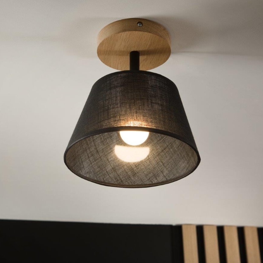 Brilagi - LED  Virsapmetuma lustra ANTHONY 1xE14/60W/230V ozols/melna