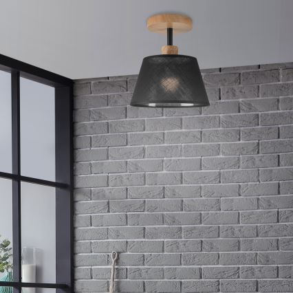 Brilagi - LED  Virsapmetuma lustra ANTHONY 1xE14/60W/230V ozols/melna