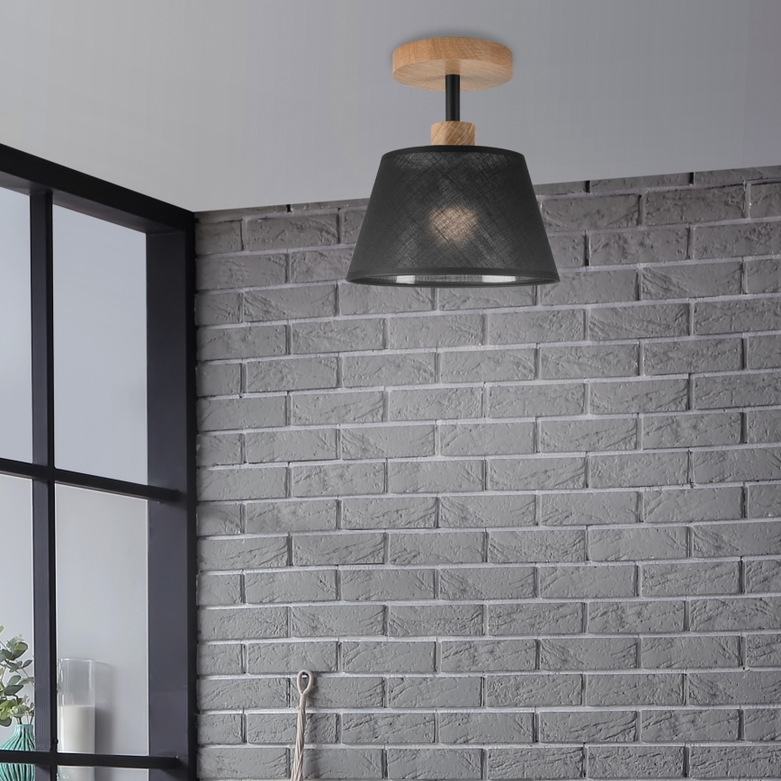 Brilagi - LED  Virsapmetuma lustra ANTHONY 1xE14/60W/230V ozols/melna