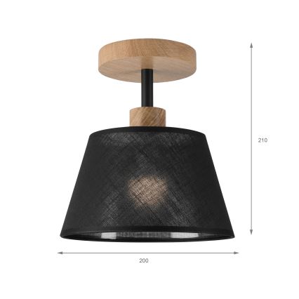 Brilagi - LED  Virsapmetuma lustra ANTHONY 1xE14/60W/230V ozols/melna