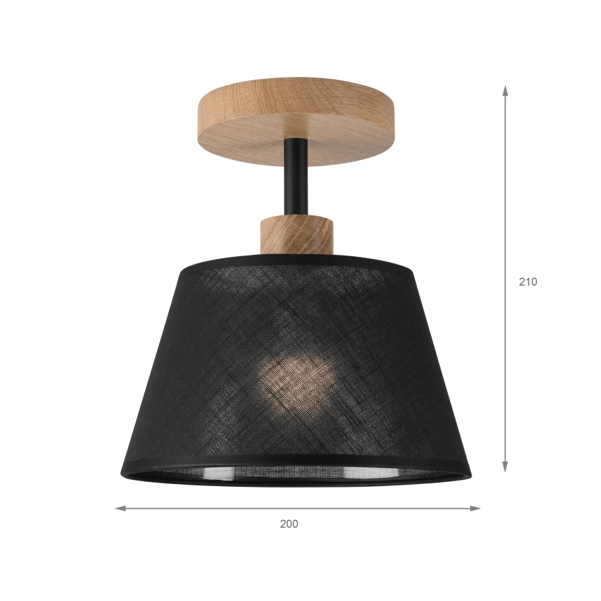 Brilagi - LED  Virsapmetuma lustra ANTHONY 1xE14/60W/230V ozols/melna