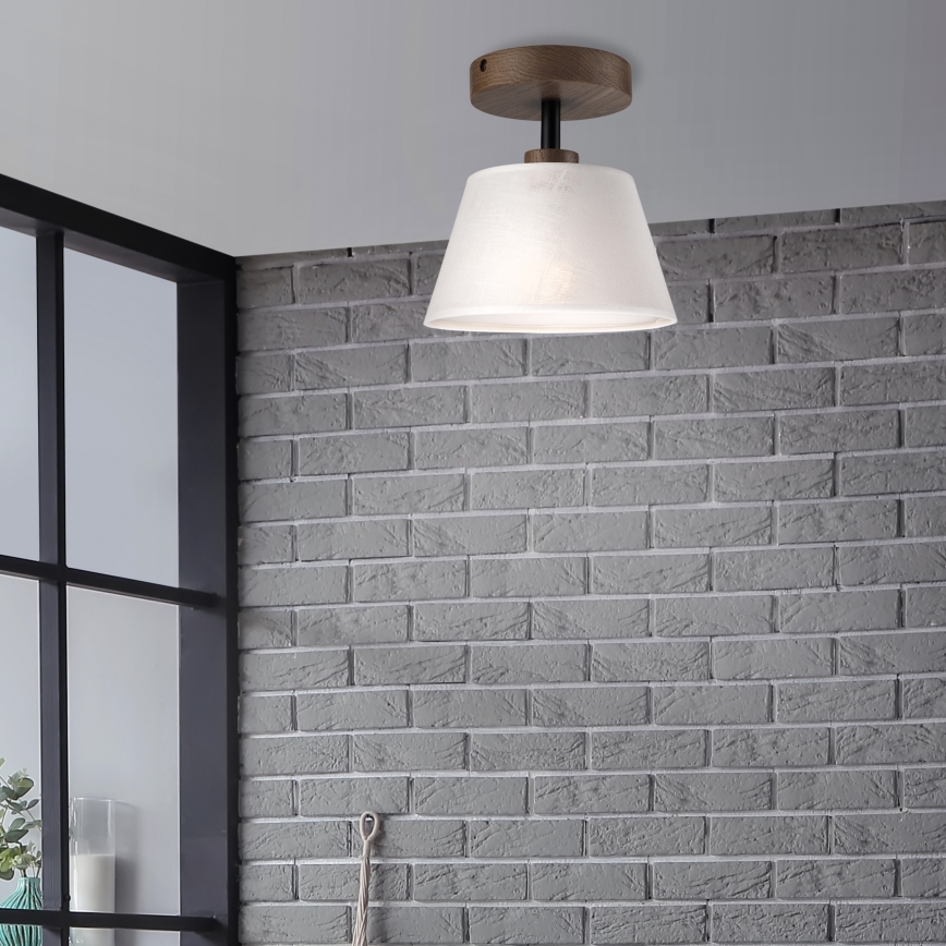 Brilagi - LED  Virsapmetuma lustra ANTHONY 1xE14/60W/230V ozols riekstkoks/balta
