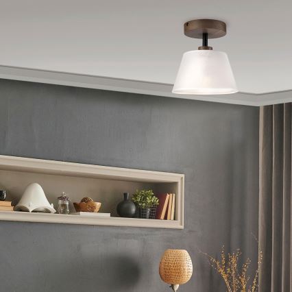 Brilagi - LED  Virsapmetuma lustra ANTHONY 1xE14/60W/230V ozols riekstkoks/balta