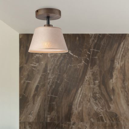 Brilagi - LED  Virsapmetuma lustra ANTHONY 1xE14/60W/230V ozols riekstkoks/bēša