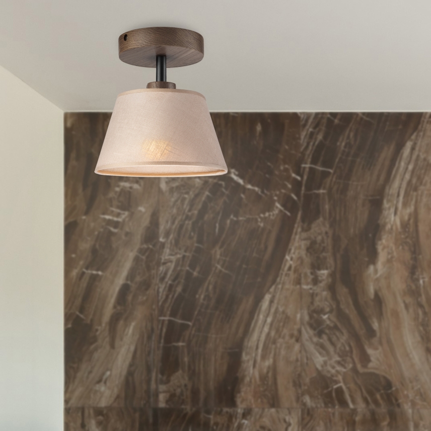 Brilagi - LED  Virsapmetuma lustra ANTHONY 1xE14/60W/230V ozols riekstkoks/bēša