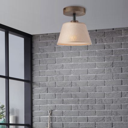 Brilagi - LED  Virsapmetuma lustra ANTHONY 1xE14/60W/230V ozols riekstkoks/bēša