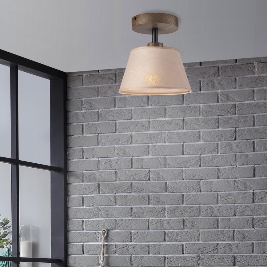 Brilagi - LED  Virsapmetuma lustra ANTHONY 1xE14/60W/230V ozols riekstkoks/bēša