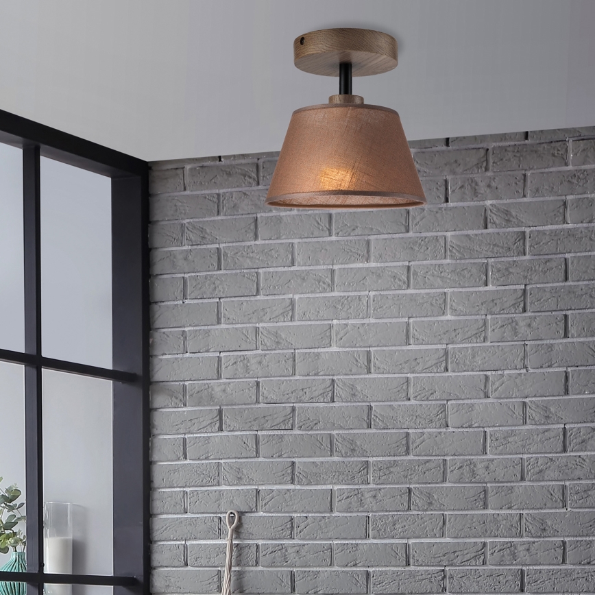Brilagi - LED  Virsapmetuma lustra ANTHONY 1xE14/60W/230V ozols riekstkoks/brūna