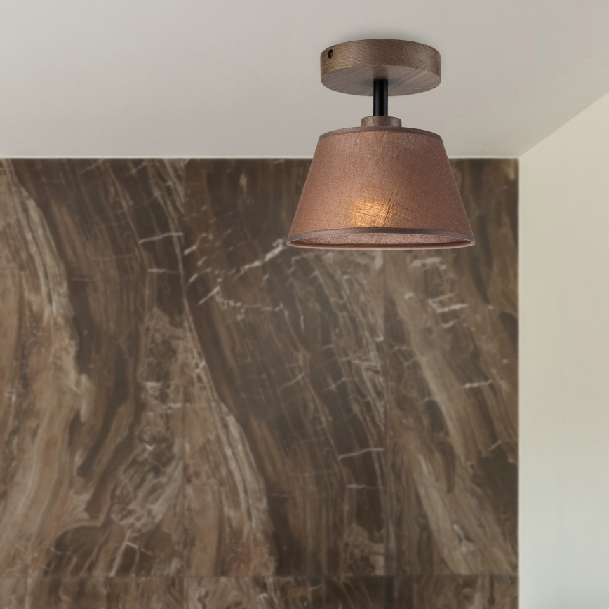 Brilagi - LED  Virsapmetuma lustra ANTHONY 1xE14/60W/230V ozols riekstkoks/brūna