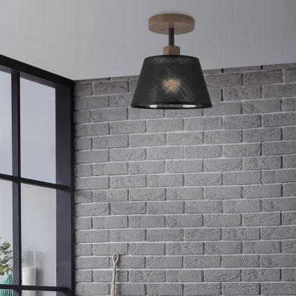 Brilagi - LED  Virsapmetuma lustra ANTHONY 1xE14/60W/230V ozols riekstkoks/melna