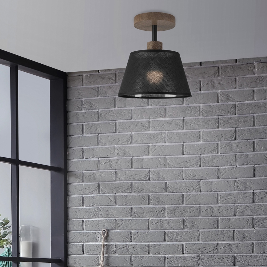 Brilagi - LED  Virsapmetuma lustra ANTHONY 1xE14/60W/230V ozols riekstkoks/melna