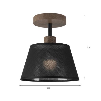 Brilagi - LED  Virsapmetuma lustra ANTHONY 1xE14/60W/230V ozols riekstkoks/melna