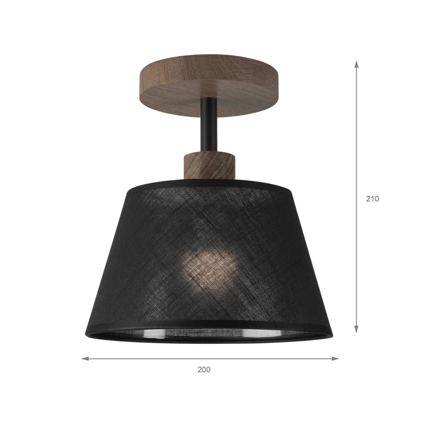 Brilagi - LED  Virsapmetuma lustra ANTHONY 1xE14/60W/230V ozols riekstkoks/melna