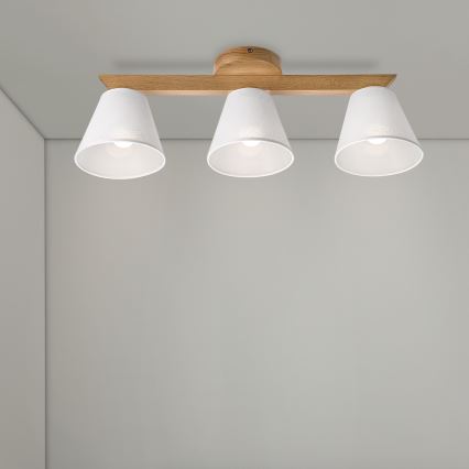 Brilagi - LED  Virsapmetuma lustra ANTHONY 3xE14/40W/230V ozols/balta