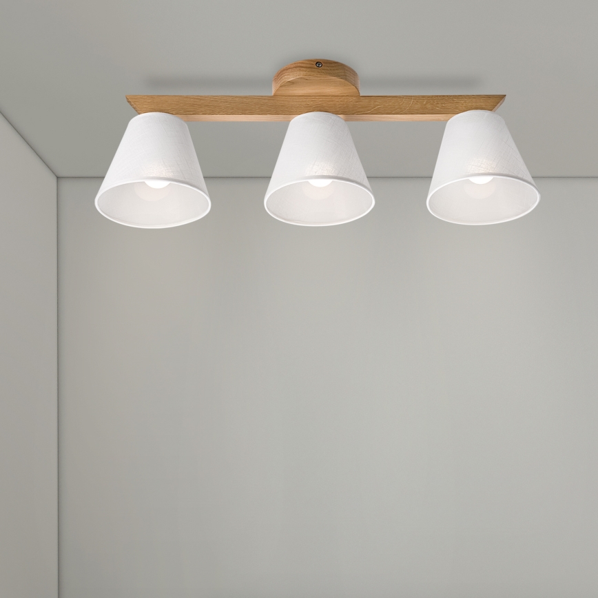 Brilagi - LED  Virsapmetuma lustra ANTHONY 3xE14/40W/230V ozols/balta