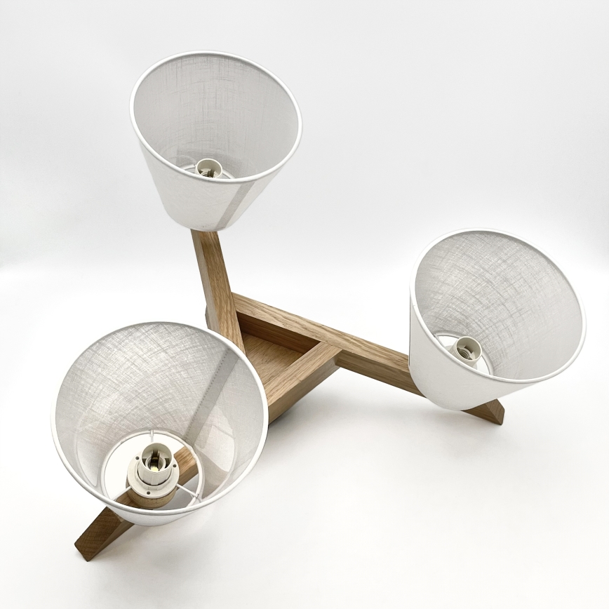Brilagi - LED  Virsapmetuma lustra ANTHONY 3xE14/40W/230V ozols/balta