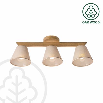 Brilagi - LED  Virsapmetuma lustra ANTHONY 3xE14/40W/230V ozols/bēša