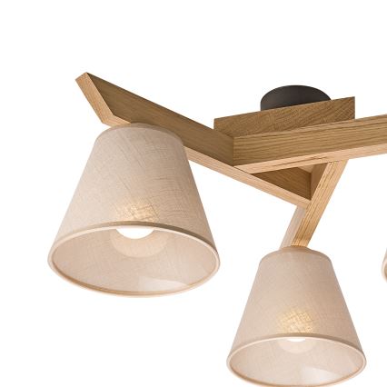 Brilagi - LED  Virsapmetuma lustra ANTHONY 3xE14/40W/230V ozols/bēša