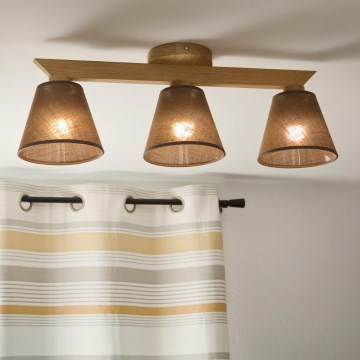 Brilagi - LED  Virsapmetuma lustra ANTHONY 3xE14/40W/230V ozols/brūna
